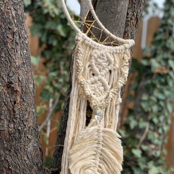 Moon dream catcher🌙✨ macrame wall hanging, featherboho, ramadan moon, eid decor - Picture 5 of 8